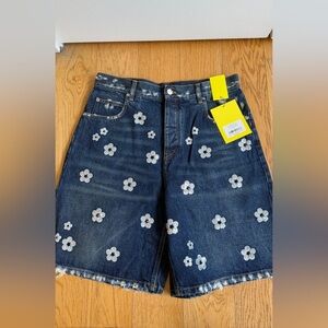 Marc Jacobs Blue Floral Jean Shorts
